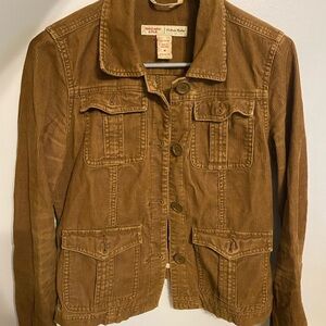 Abercrombie & Fitch unisex Corduroy brown button up denim-style jacket Medium